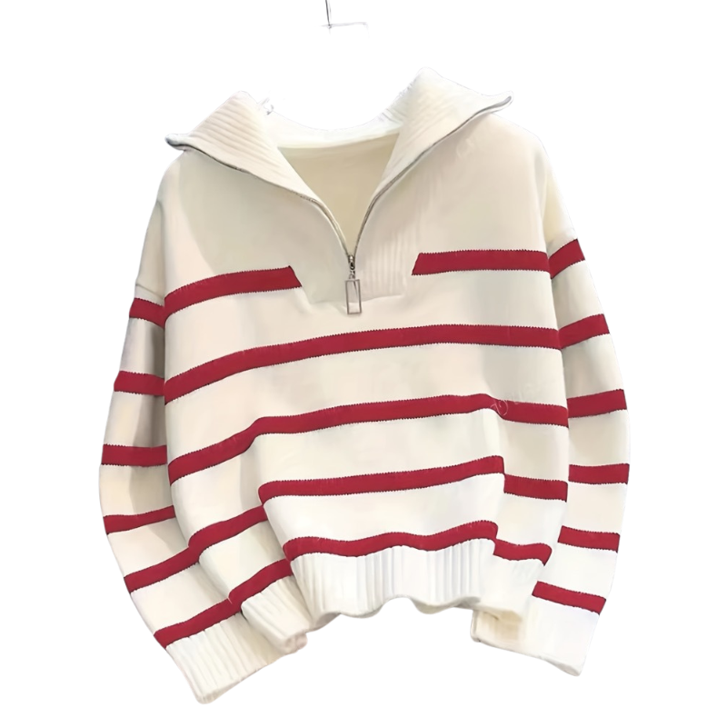 Hana – Ležérní svetr s dlouhým rukávem a límečkem