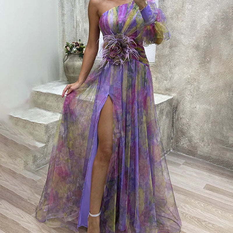 Jana – Luxusní večerní šaty na jedno rameno