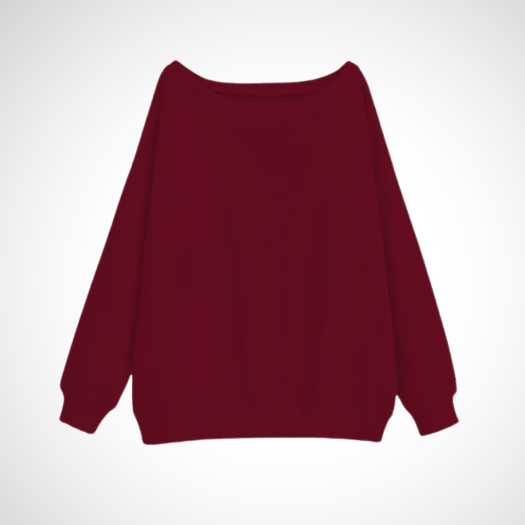 Martina - Lehký Svetr s Kulatým Výstřihem a Dlouhým Rukávem