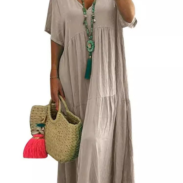 Amálie – Boho maxi šaty s výstřihem do V