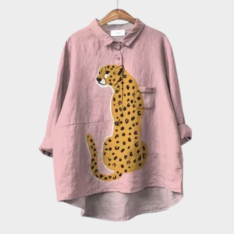 Anežka – Uvolněná tištěná blůza